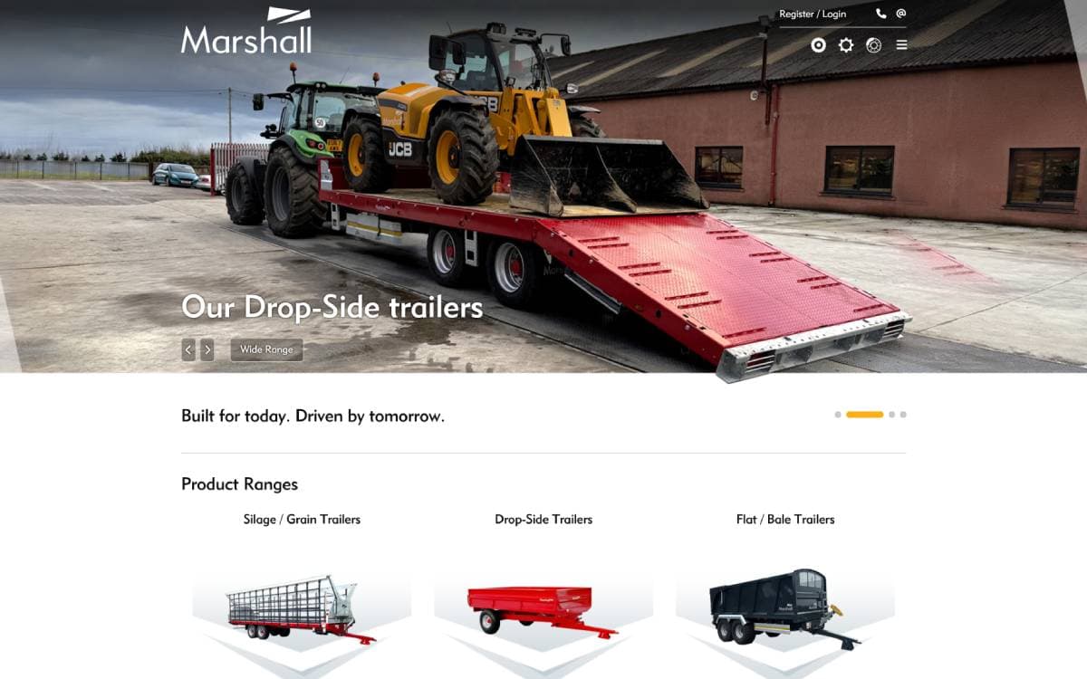 Marshall Trailers: Vue apps screenshot